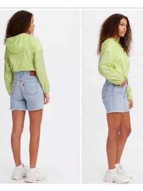 Levi's  High-Waisted Vintage Style 30W Light Wash High-Rise Cutoff Denim Shorts